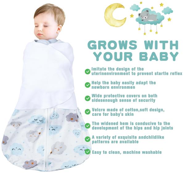 Imagem de Sleep Sack Swaddle BSTOPPT para recém-nascidos de 0 a 3 meses, 100% rayon