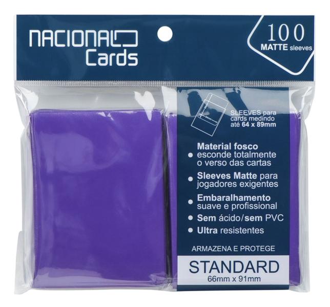 Sleeve Matte Standard Roxo Nacional Cards - Magic Pokémon Imagem de Sleeve Matte Standard Roxo Nacional Cards - Magic Pokémon
