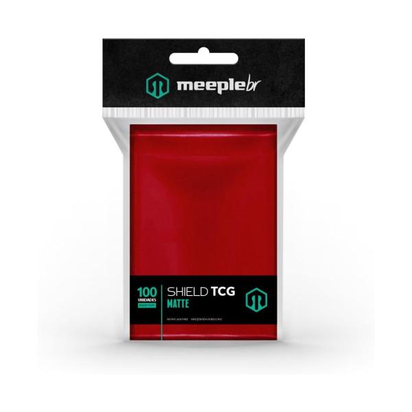 Imagem de Sleeve Shield TCG Matte: Vermelho - Meeple Br