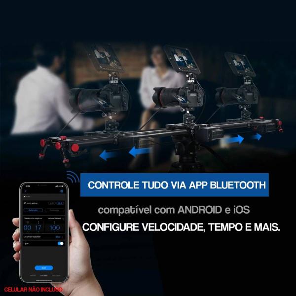 Imagem de Slider Motorizado 80cm Profissional Bluetooth com Comando Time Lapse Neewer