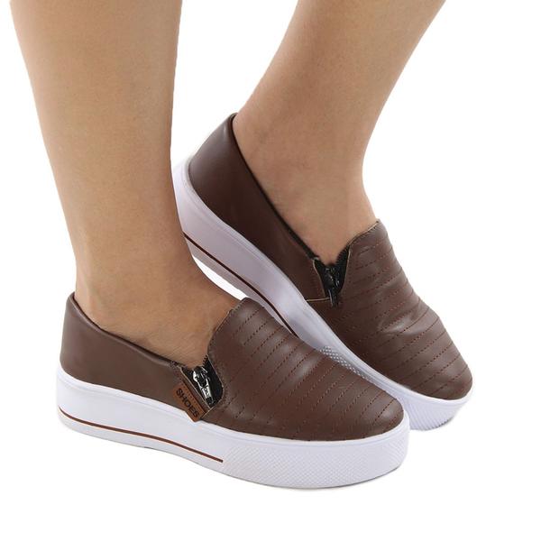 Slip on com ziper lateral - Slipper / Slip On Feminino - Magazine