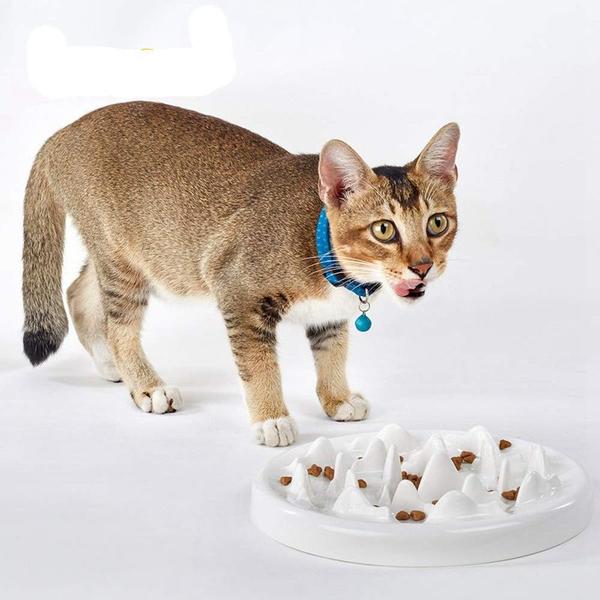 Imagem de Slow Feeder Bowl, Cerâmica Fun Interactive Feeder Bloat Stop Cat Bowl PreventIng Feeder Anti Gulping Healthy Diet Diet Pet Bowl Alimentação de cães