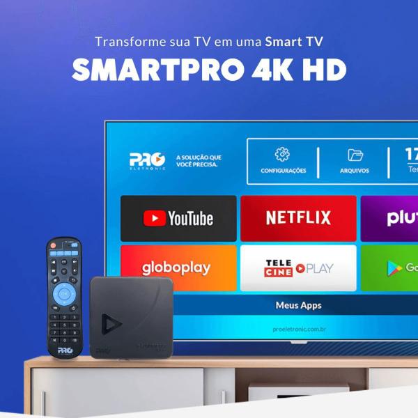 Imagem de Smart Box Tv Proeletronic 4K Hd PROSB-3000 3 geração Preto