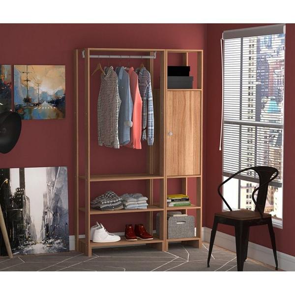 Imagem de Smart Closet Yes Com Cabideiro 6 Prateleiras e Porta Nova Mobile