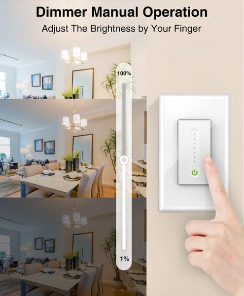 Imagem de Smart Dimmer Switch Home Work com Alexa Google Home 2Pack