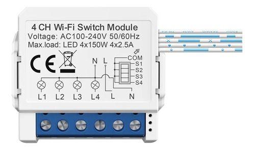 Imagem de SMART INTERRUPTOR DE 1,2,3 e 4 CANAIS MODULAR NOVA DIGITAL WIFI ALEXA GOOGLE 