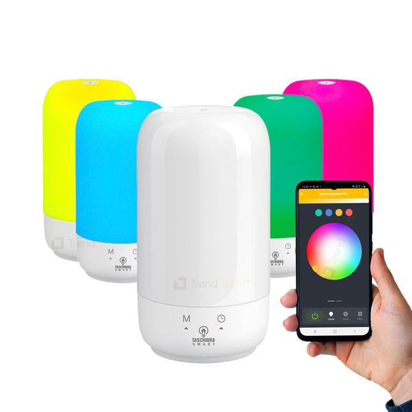 Imagem de Smart Luminária de Mesa Abajur Taschibra Pill Wi-Fi LED 6W RGB