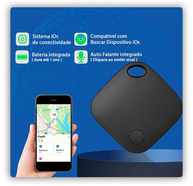 Imagem de Smart tag mini localizador GPS para rastrear objetos, malas, pets, crianças, veículos.