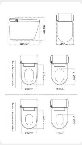 Imagem de Smart Toilet Inteligente de Luxo  Vaso Sanitário com Bidê Integrado e Tampa Automática  Lemon Decor