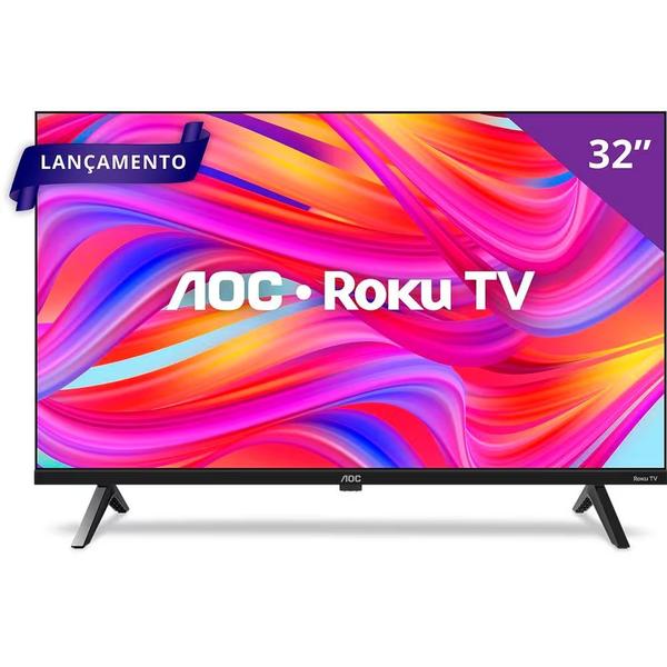 Smart TV 32'' AOC 32S5045/78G DLED HD HDMI Wi-fi USB Sistema Operacional Roku TV Smart TV 32'' AOC 32S5045/78G DLED HD HDMI Wi-fi USB Sistema Operacional Roku TV