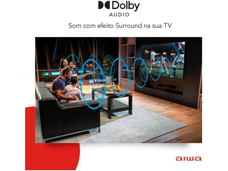 Imagem de Smart TV 32” HD D-LED AIWA IPS Wi-Fi Bluetooth - Google Assistente 2 HDMI 2 USB