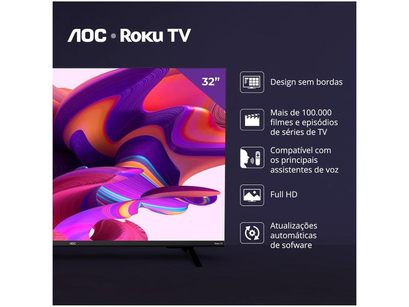 Imagem de Smart TV 32” HD D-LED AOC 32S5135/78G VA - Wi-Fi 3 HDMI 1 USB