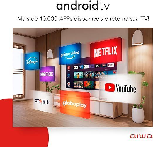 Imagem de Smart TV 32” HD HDR10 AIWA AWS-TV-32-BL-02-A  Android