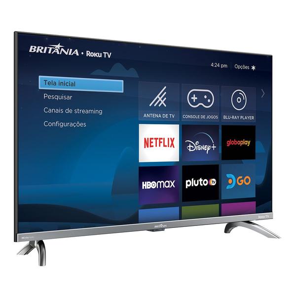 Imagem de Smart TV 32” HD LED Britânia BTV32G7PR2CSGBLH Roku TV