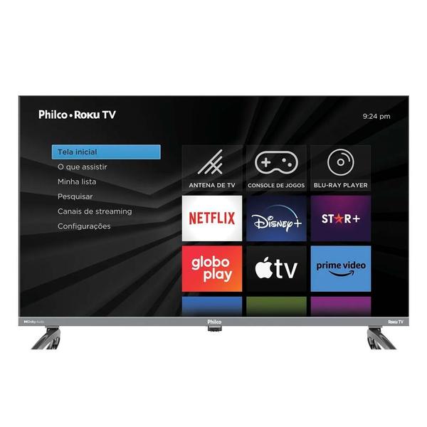 Smart Tv 32 Philco Roku Quad Core PTV32K34RKGB Cinza LED TV