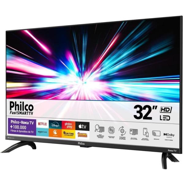 Imagem de Smart Tv 32 Philco Roku Tv Led Dolby Áudio LED 60Hz