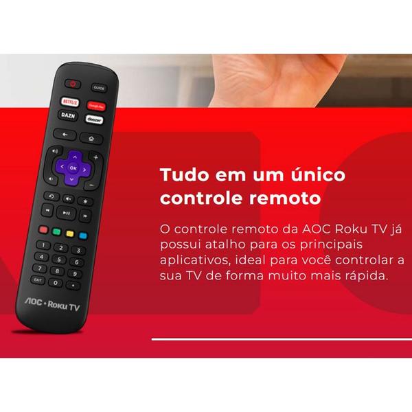 Imagem de Smart TV 32 Polegadas HD Roku TV e Borda Infinita 32S5135/78G AOC