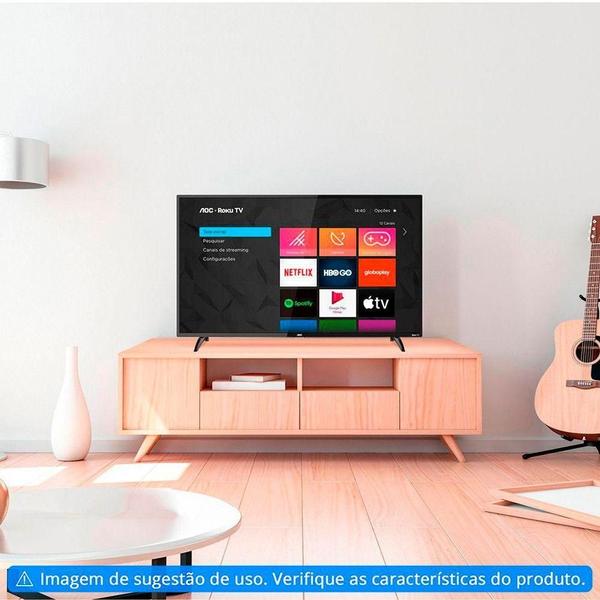 Imagem de Smart Tv 32 Polegadas Led Smart Hd Roku 3 Hdmi 1 Usb Aoc Preto Bivolt