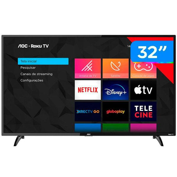 Imagem de Smart Tv 32 Polegadas LED Smart HD Roku 3 HDMI 1 USB AOC