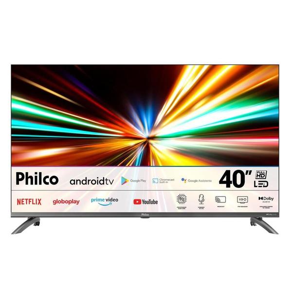 Smart TV 40” Philco PTV40M9GACGB Wi-fi HDMI USB Android TV Dolby Audio Preta Smart TV 40” Philco PTV40M9GACGB Wi-fi HDMI USB Android TV Dolby Audio Preta