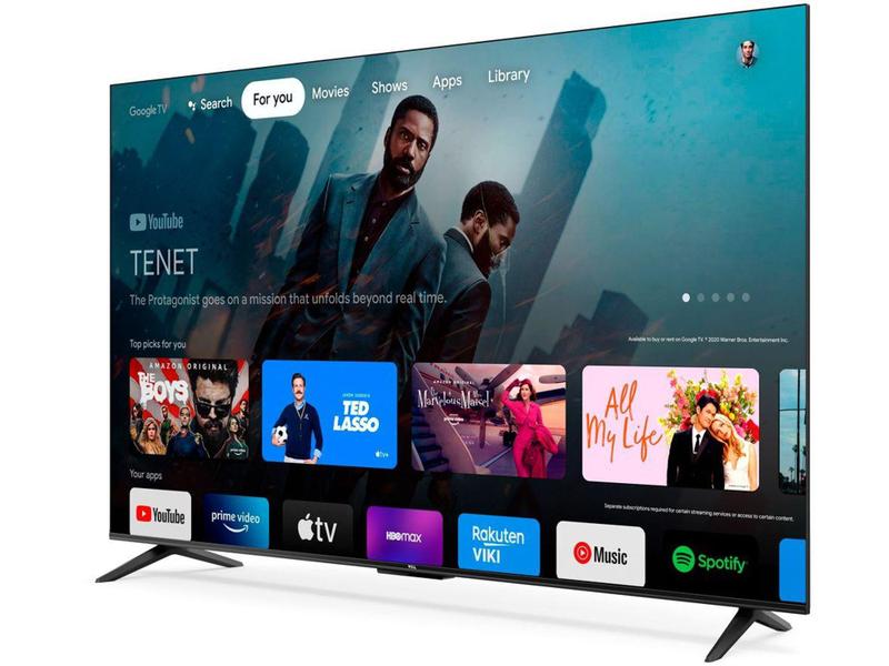 Imagem de Smart TV 43” 4K LED TCL 43P635 VA 60Hz Wi-Fi Bluetooth HDR Google Assistente 3 HDMI 1 USB