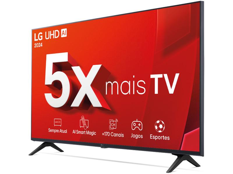 Imagem de Smart TV 43" 4K LG Ultra HD 43UT8000 com Processador a5 Ger7 AI, Alexa/Chromecast integrado, Otimizador de Jogos, webOS 24 e Controle Smart Magic