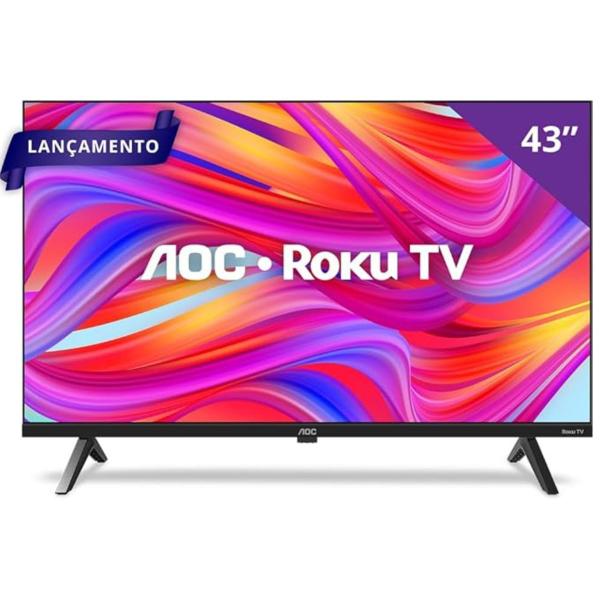 Imagem de Smart TV 43 FULL HD AOC Roku TV 43S5045/78G HDMI 1 USB Wifi