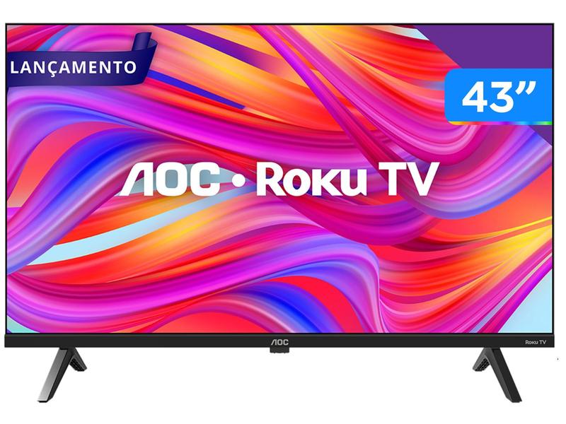 Smart TV 43" Full HD DLED AOC 43S5045/78G VA Wi-Fi 3 HDMI 1 USB Smart TV 43" Full HD DLED AOC 43S5045/78G VA Wi-Fi 3 HDMI 1 USB