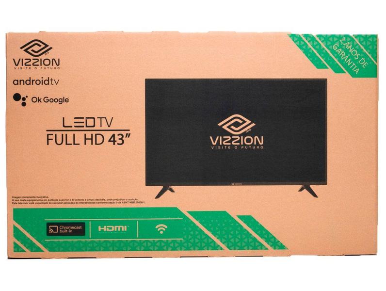 Smart TV 43” Full HD DLED Rig Vizzion BR43D1SA - Smart Tv