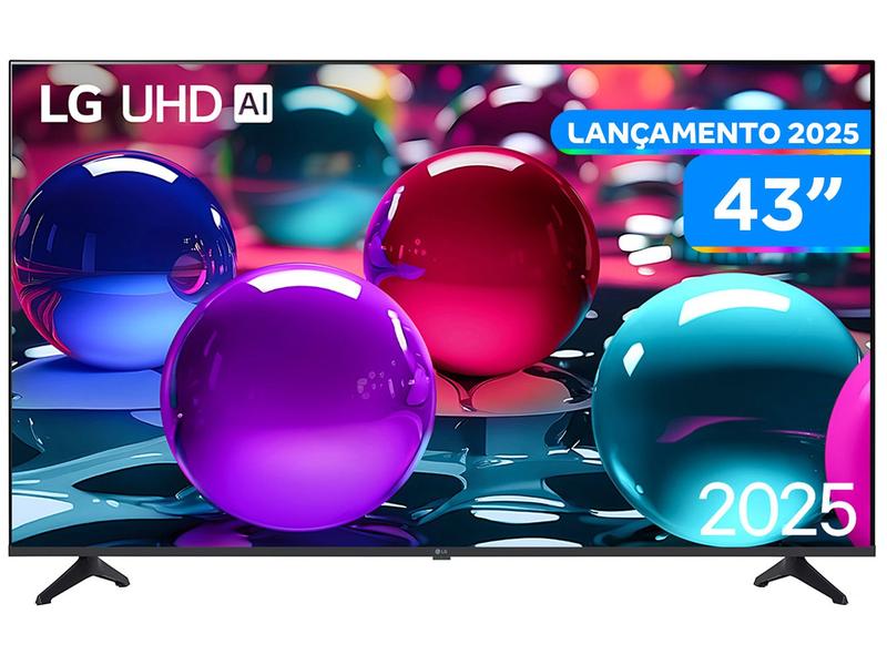 Smart TV 43" LG 4K Ultra HD 43UA7500PSA webOS 25 AI Processor 4K Gen8 com Alexa 3 HDMI Smart TV 43" LG 4K Ultra HD 43UA7500PSA webOS 25 AI Processor 4K Gen8 com Alexa 3 HDMI