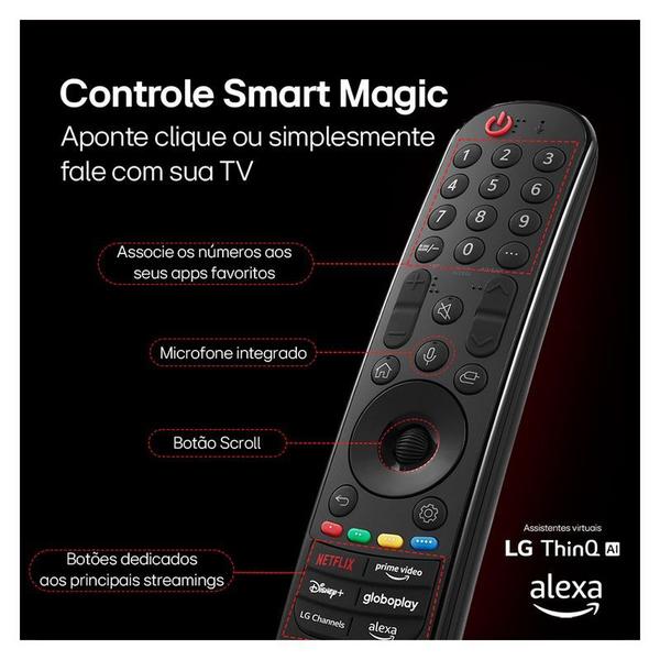 Imagem de Smart TV 4K 55" LG Ultra HD 55UT8050 Processador A5 Ger7 AI Alexa/Chromecast integrado, Wi-Fi, Bluetooth e HDMI