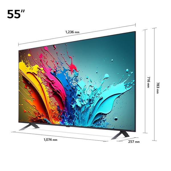 Imagem de Smart TV 4K LG 55 Polegadas 55QNED85T QNED Processador α8, AI, Painel 120Hz, FreeSync e webOS 24