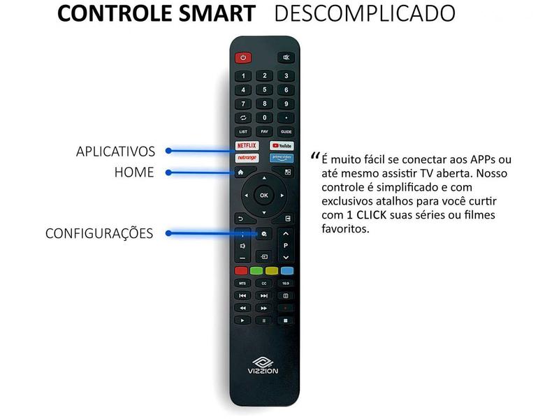 Imagem de Smart TV 50” 4K DLED Vizzion LE50UHD20