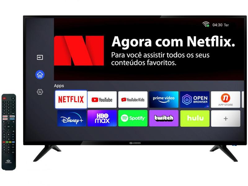 Imagem de Smart TV 50” 4K DLED Vizzion LE50UHD20 - IPS Wi-Fi 3 HDMI 2 USB