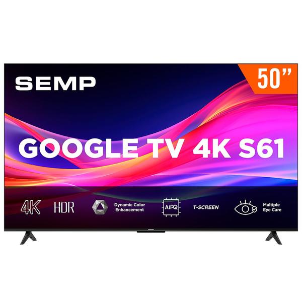 Smart TV 50" Google TV LED Ultra HD 4K TCL 50S61 3 HDMI 1 USB Bluetooth HDR10 Bivolt - Sem... Smart TV 50" Google TV LED Ultra HD 4K TCL 50S61 3 HDMI 1 USB Bluetooth HDR10 Bivolt - Sem...