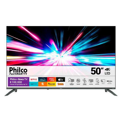 Smart TV 50 Polegadas PTV50VA4REGB 4K UHD LED HDR10 Roku TV Philco Smart TV 50 Polegadas PTV50VA4REGB 4K UHD LED HDR10 Roku TV Philco