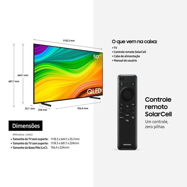 Imagem de Smart TV 50" QLED 4K 50Q60D 2024 + Soundbar HW-B550/ZD