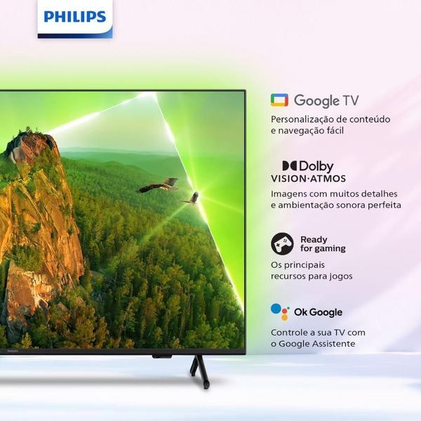 Imagem de Smart TV 50 UHD 4K Philips 50PUG7908 Google Voz Bluetooth D Preto Bivolt