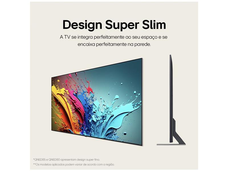 Imagem de Smart TV 55" 4K LG QNED 55QNED85T Processador α8 AI Painel 120Hz Quantum Dot Nanocell Local Dimming Design Super Slim FreeSync webOS 24