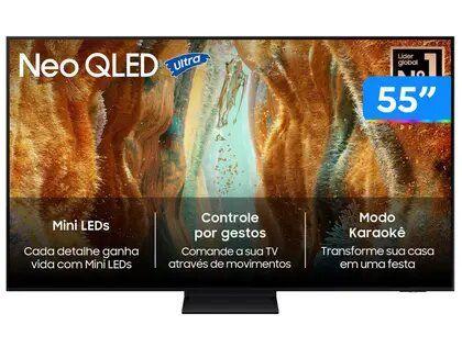Smart TV 55" 4K Samsung Neo QLED Ultra QN70F QN55QN70FAGXZD 120Hz Tizen 4 HDMI