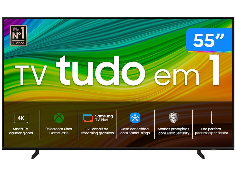 Imagem de Smart TV 55" 4K UHD QLED Samsung 55Q60DA Wi-Fi Bluetooth Alexa 3 HDMI 2 USB