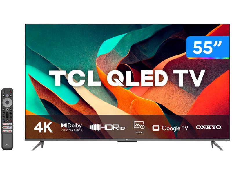 Smart TV 55” 4K UHD QLED TCL 55C635 Wi-Fi Smart TV 55” 4K UHD QLED TCL 55C635 Wi-Fi