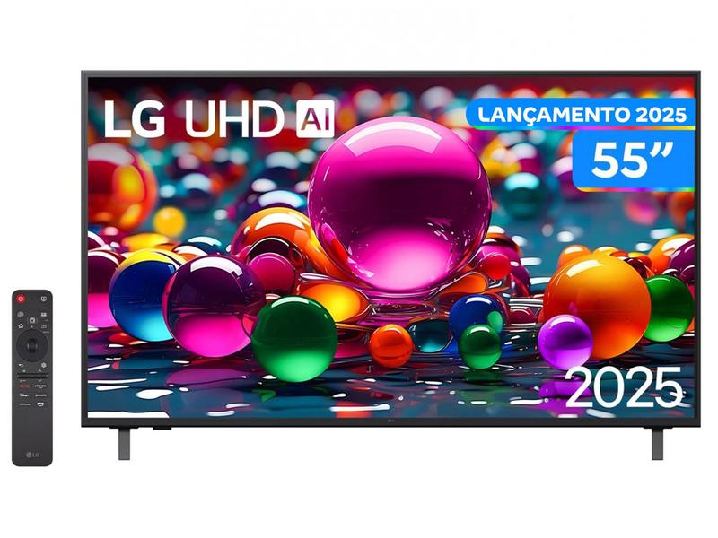 Smart TV 55" LG 4K Ultra HD 55UA8550PSA webOS 25 AI Processor 4K Gen8 com Alexa 3 HDMI