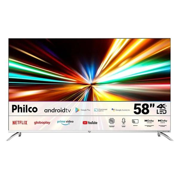 Smart TV 58 Philco Android TV 4K LED PTV58G7PAGCSBL