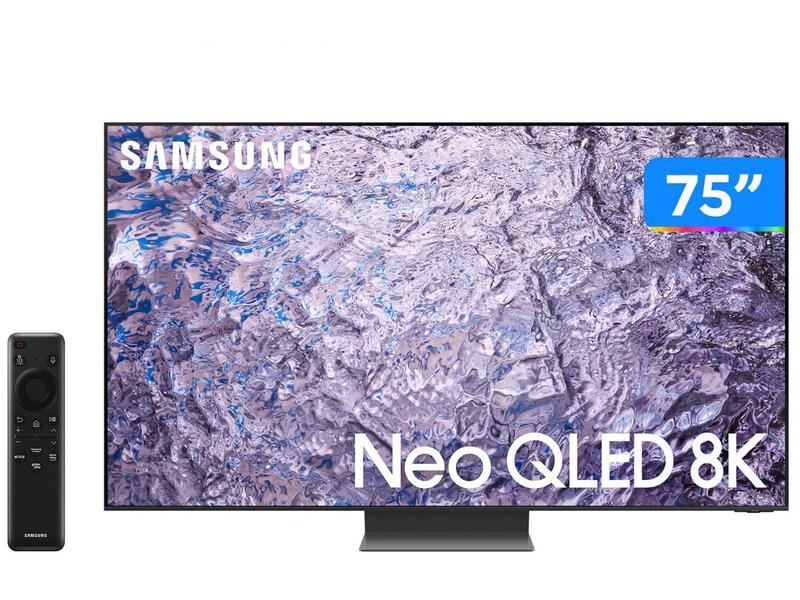 Smart TV 75” 8K Neo QLED Samsung QN75QN800 - 120Hz Wi-Fi Bluetooth HDMI USB