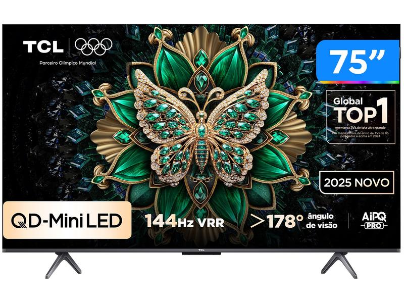 Smart TV TCL QD-Mini Led 75" 4K UHD 120Hz - 75C6K