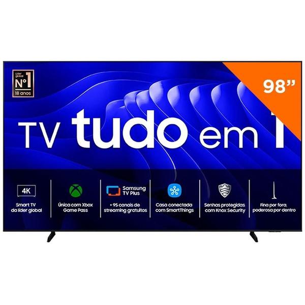 Smart TV 98 Polegadas Samsung Crystal UHD 4K com Gaming Hub, UN98DU9000GXZD