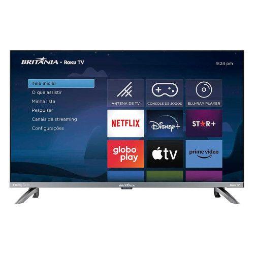 Imagem de Smart TV Britânia 32 Polegadas HD LED Dolby Áudio Roku TV 3 HDMI 2 USB BTV32G7PR2CSGBLH