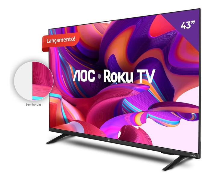 Smart Tv FULL Hd 43 Polegadas AOC Sistema Roku TV Wi-Fi HDMI Smart Tv FULL Hd 43 Polegadas AOC Sistema Roku TV Wi-Fi HDMI