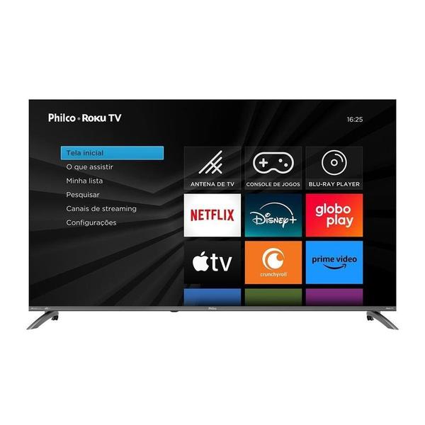 Smart TV LCD LED 55" Philco P55CRA - 4K FULL HD, Roku, Dolby Áudio, HDR10, 60Hz